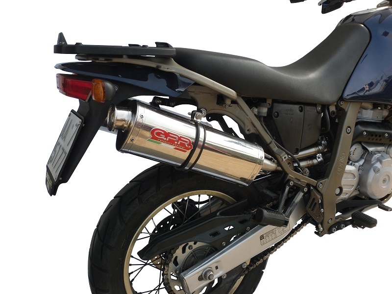 Aprilia Pegaso Strada 650 2005-2011, Trioval, Dual slip-on including removable db killers and link pipes 