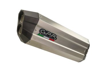 GPR exhaust compatible with  Bmw R1250R R1250RS 2021-2024, Sonic Titanium, Slip-on exhaust including removable db killer and link pipe 