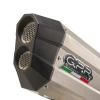 GPR exhaust compatible with  Bmw R1250GS - Adventure 2019-2020, Sonic Titanium, Slip-on exhaust including removable db killer and link pipe 