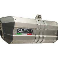 GPR exhaust compatible with  Bmw R1250GS - Adventure 2021-2024, Sonic Titanium, Slip-on exhaust including removable db killer and link pipe 
