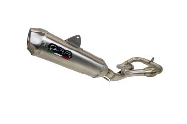 GPR exhaust compatible with  Husqvarna FE350 2019-2023, Pentacross Inox, Full system exhaust, including removable db killer/spark arrestor 