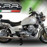 GPR exhaust compatible with  Moto Guzzi California 1100 Special/Stone/Sport/Ev/Alu 1997-2005, Vintacone, Dual slip-on including removable db killers and link pipes 