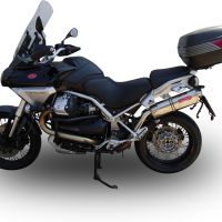 Moto Guzzi Stelvio 1200 8V  2011-2017, Trioval, Slip-on exhaust including removable db killer and link pipe 