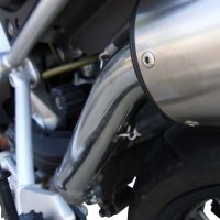 Moto Guzzi Stelvio 1200 4V  2008-2010, Albus Ceramic, Slip-on exhaust including removable db killer and link pipe 