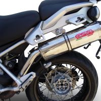 Moto Guzzi Stelvio 1200 8V  2011-2017, Trioval, Slip-on exhaust including removable db killer and link pipe 