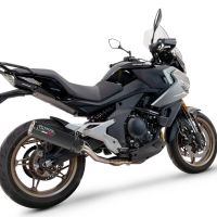 Cf Moto 700 Mt 2023-2024, M3 Black Titanium, Slip-on exhaust including link pipe and removable db killer 