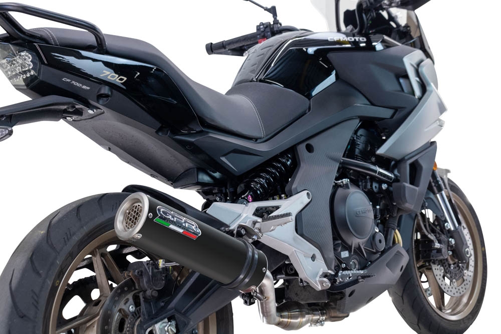 Cf Moto 700 Mt 2023-2024, M3 Black Titanium, Slip-on exhaust including link pipe and removable db killer 