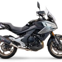 Cf Moto 700 Mt 2023-2024, Gpe Ann. Black titanium, Slip-on exhaust including link pipe and removable db killer 