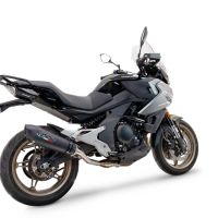 Cf Moto 700 Mt 2023-2024, Gpe Ann. Black titanium, Slip-on exhaust including link pipe and removable db killer 