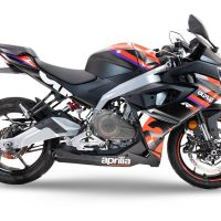 Aprilia RS 457 2024-2025, Ghost Inox, Full system exhaust, including removable db killer 