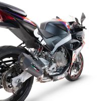 Aprilia RS 457 2024-2025, Gpe Ann. Black titanium, Slip-on exhaust including link pipe and removable db killer 