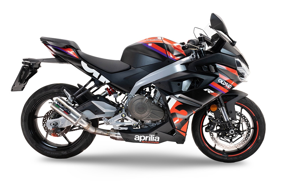 Aprilia RS 457 2024-2025, Gpe Ann. titanium, Full system exhaust, including removable db killer 