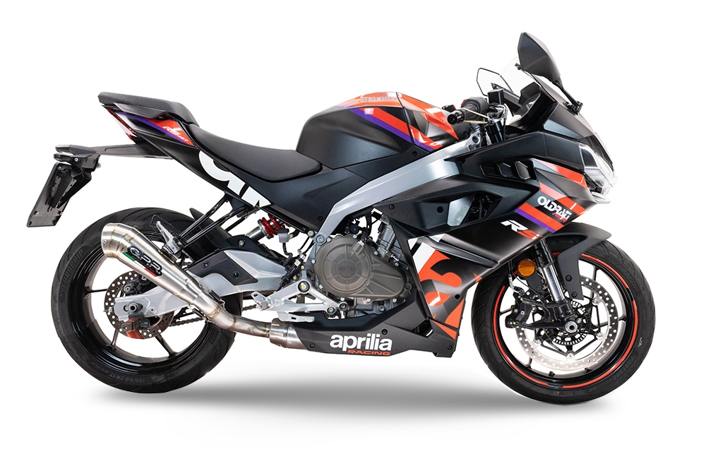 Aprilia RS 457 2024-2025, Powercone Evo, Full system exhaust, including removable db killer 