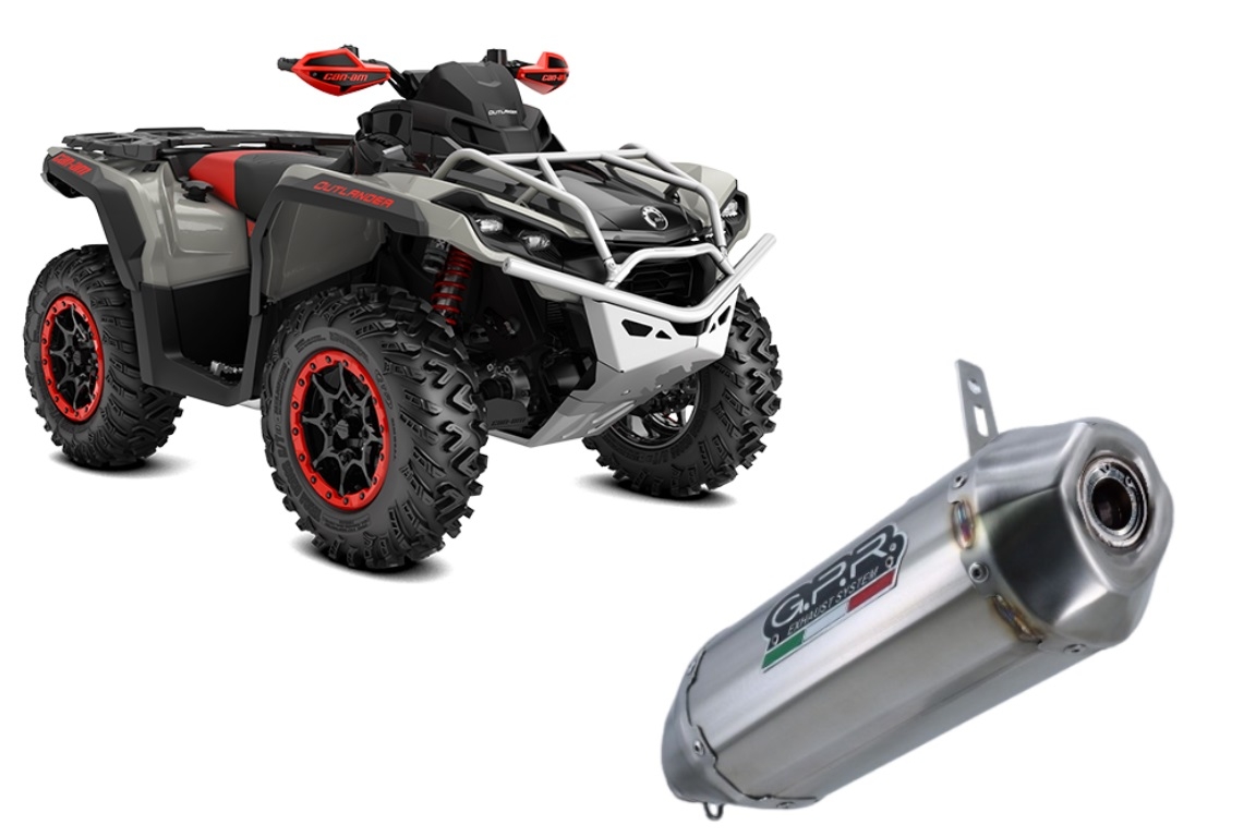 Can Am Outlander 1000 MAX XMR XTP 2012-2023, PENTACROSS INOX, Slip-on exhaust including removable db killer and link pipe 