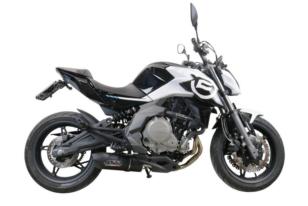 Cf Moto 650 Mt 2021-2024, Furore Nero, Slip-on exhaust including link pipe and removable db killer 