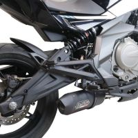 Cf Moto 650 Mt 2021-2024, Furore Nero, Slip-on exhaust including link pipe and removable db killer 