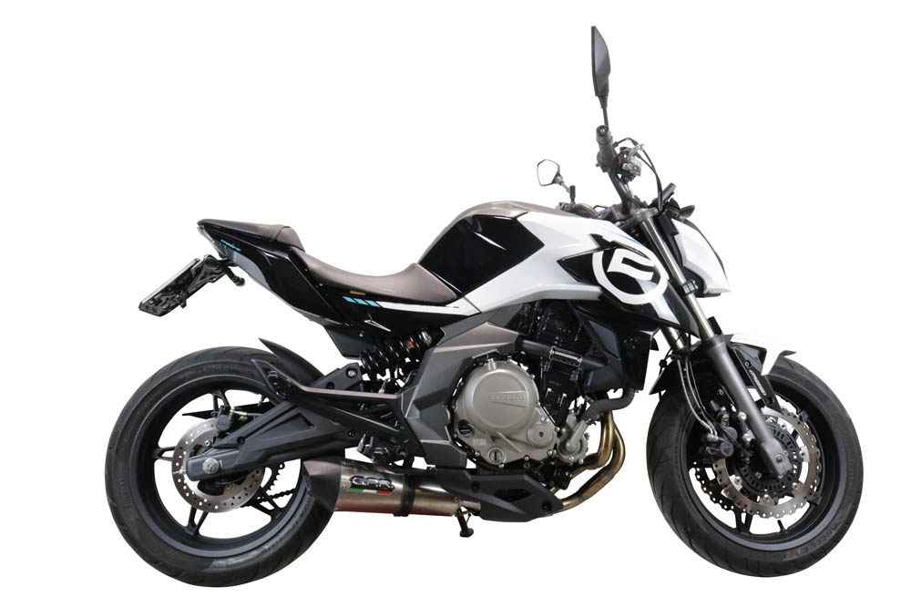 Cf Moto 650 Mt 2021-2024, Gpe Ann. Titanium, Slip-on exhaust including link pipe and removable db killer 