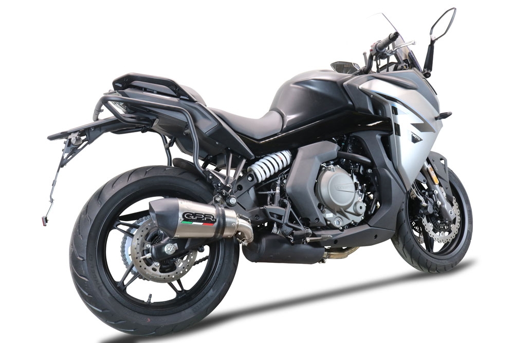 Cf Moto 650 Gt 2022-2024, GP Evo4 Titanium, Slip-on exhaust including removable db killer and link pipe 