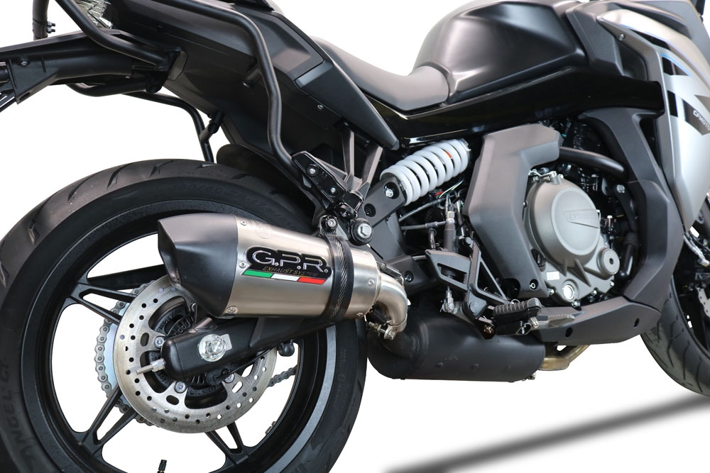 Cf Moto 650 Gt 2022-2024, GP Evo4 Titanium, Slip-on exhaust including removable db killer and link pipe 