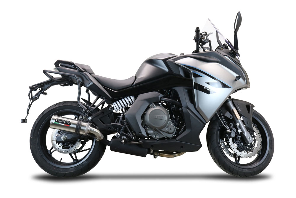 Cf Moto 650 Gt 2022-2024, M3 Titanium Natural, Slip-on exhaust including removable db killer and link pipe 