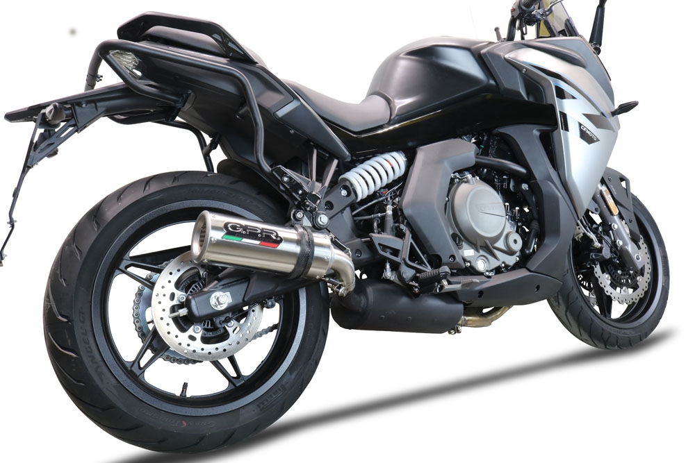 Cf Moto 650 Gt 2022-2024, M3 Titanium Natural, Slip-on exhaust including removable db killer and link pipe 