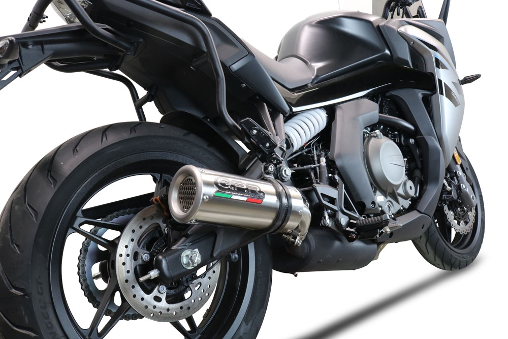 Cf Moto 650 Gt 2022-2024, M3 Titanium Natural, Slip-on exhaust including removable db killer and link pipe 