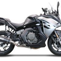 Cf Moto 650 Gt 2022-2024, Furore Nero, Slip-on exhaust including link pipe and removable db killer 