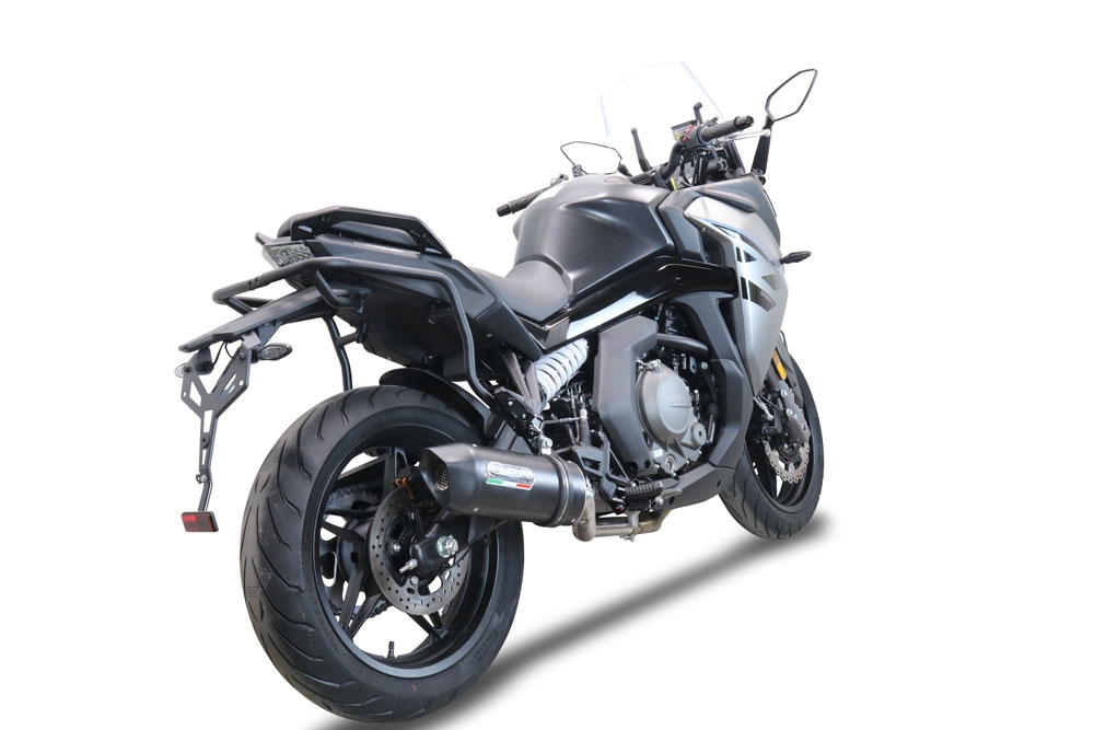 Cf Moto 650 Gt 2022-2024, Furore Nero, Slip-on exhaust including link pipe and removable db killer 