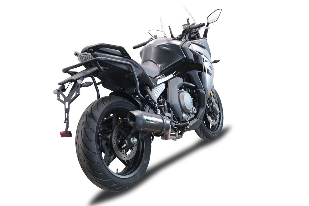 Cf Moto 650 Gt 2022-2024, Furore Poppy, Slip-on exhaust including link pipe and removable db killer 