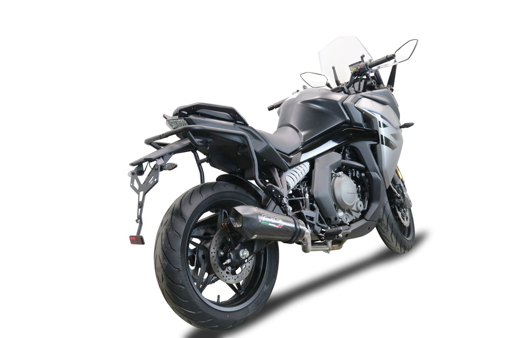 Cf Moto 650 Gt 2022-2024, Gpe Ann. Poppy, Slip-on exhaust including link pipe and removable db killer 