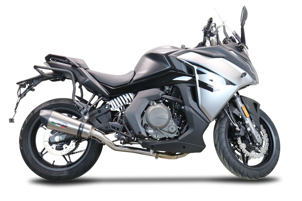 Cf Moto 650 Gt 2022-2024, Gpe Ann. Titanium, Slip-on exhaust including link pipe and removable db killer 