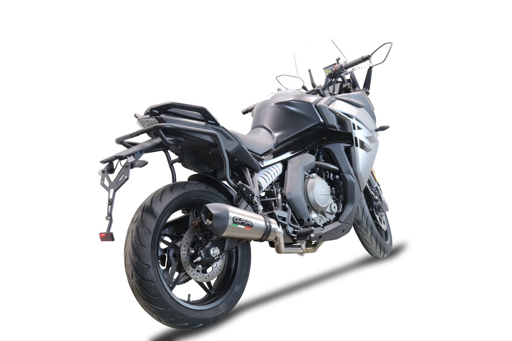 Cf Moto 650 Gt 2022-2024, Gpe Ann. Titanium, Slip-on exhaust including link pipe and removable db killer 