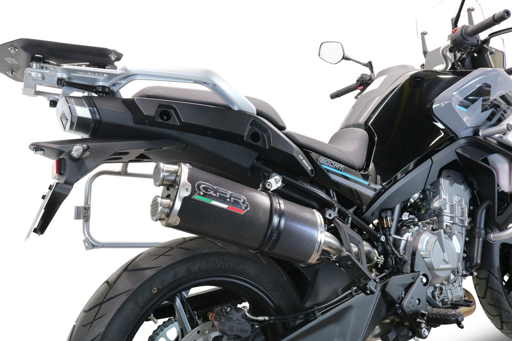 Cf Moto 800 Mt Sport 2022-2024, Dual Poppy, Slip-on exhaust including removable db killer and link pipe 