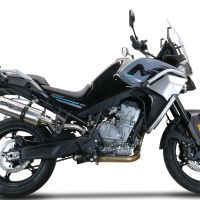 Cf Moto 800 Mt Sport 2022-2024, Dual Titanium, Slip-on exhaust including removable db killer and link pipe 