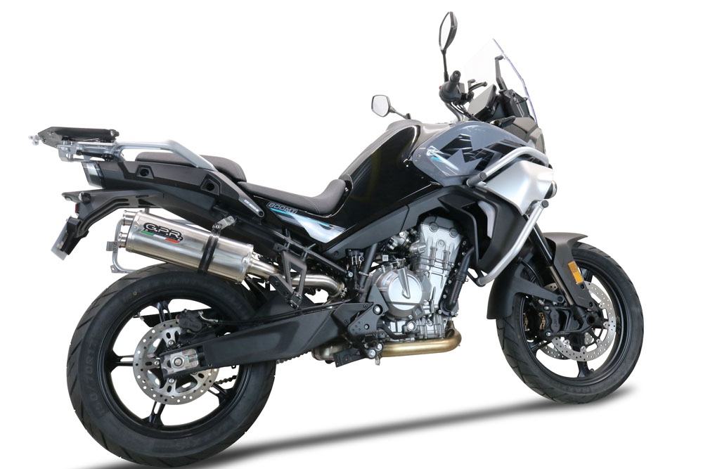 Cf Moto 800 Mt Sport 2022-2024, Dual Titanium, Slip-on exhaust including removable db killer and link pipe 