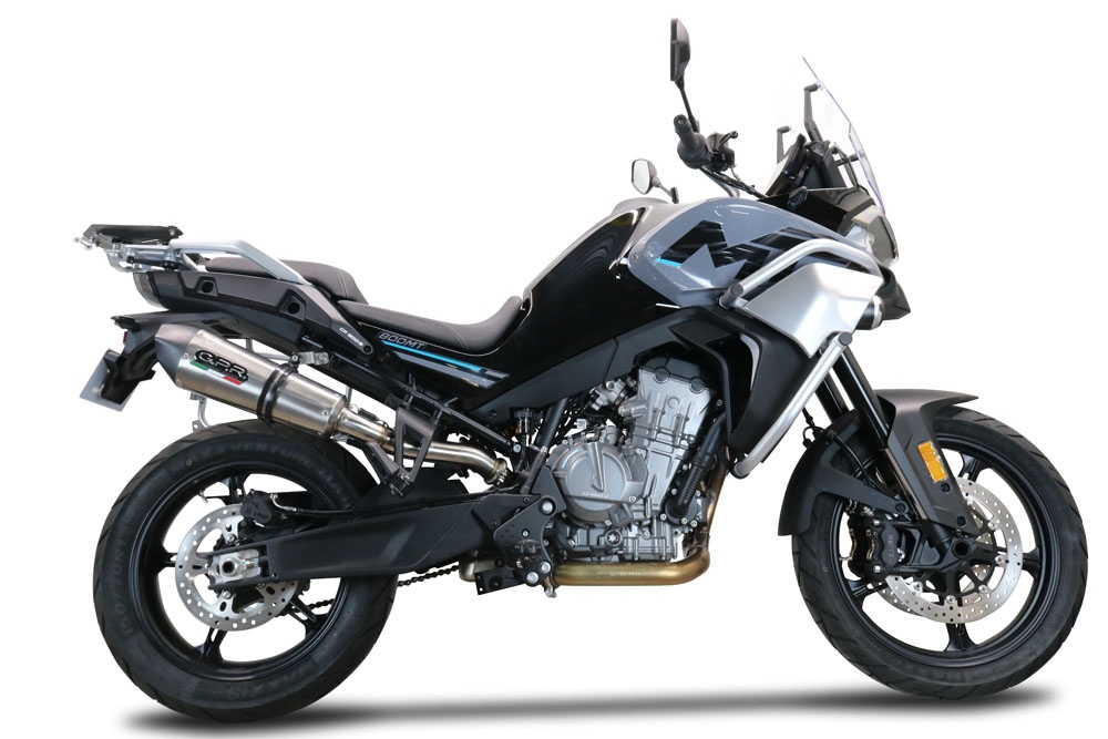 Cf Moto 800 Mt Touring 2022-2024, GP Evo4 Titanium, Slip-on exhaust including removable db killer and link pipe 