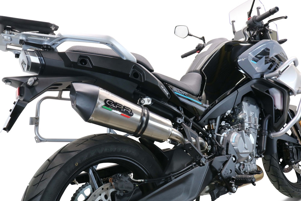 Cf Moto 800 Mt Touring 2022-2024, GP Evo4 Titanium, Slip-on exhaust including removable db killer and link pipe 