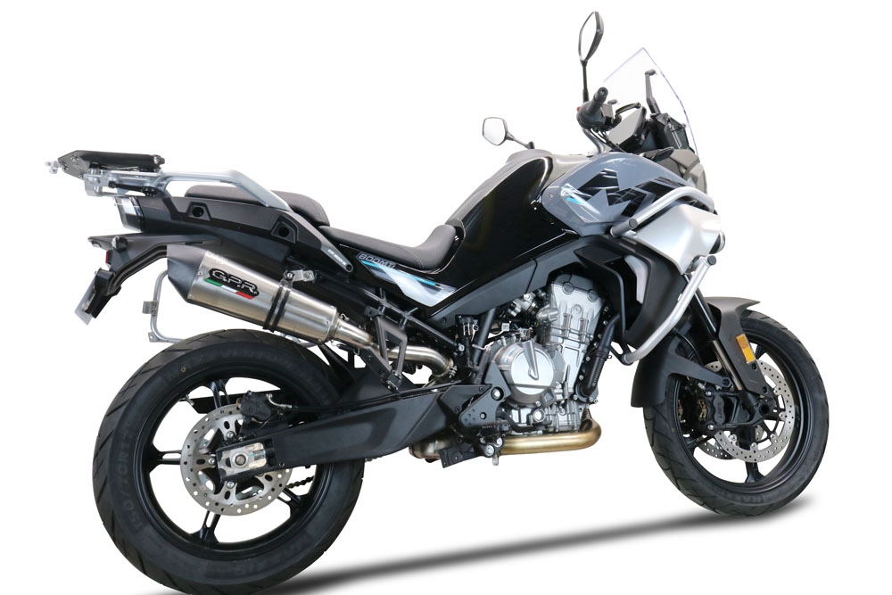 Cf Moto 800 Mt Touring 2022-2024, GP Evo4 Titanium, Slip-on exhaust including removable db killer and link pipe 