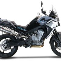 Cf Moto 800 Mt Touring 2022-2024, Satinox , Slip-on exhaust including removable db killer and link pipe 