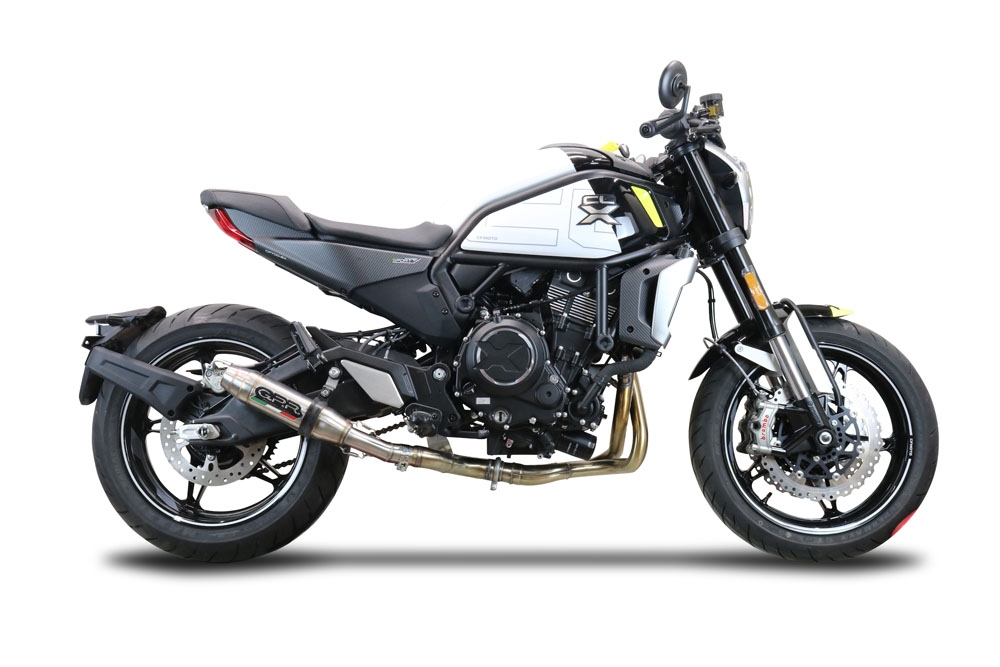 Cf Moto 700 CL-X Heritage  2022-2024, Deeptone Inox, Slip-on exhaust including link pipe and removable db killer 