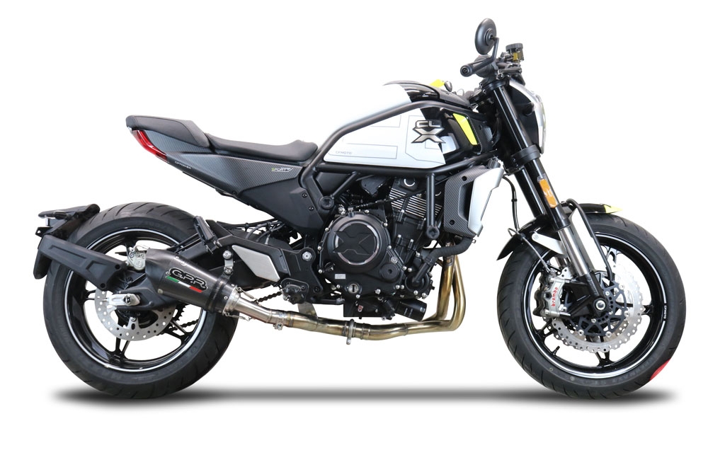 Cf Moto 700 CL-X Heritage  2022-2024, Gpe Ann. Poppy, Mid-Full system exhaust including removable db killer 