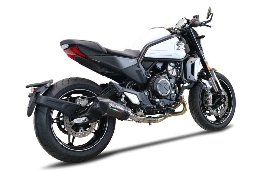 Cf Moto 700 CL-X Heritage  2022-2024, Gpe Ann. Poppy, Mid-Full system exhaust including removable db killer 