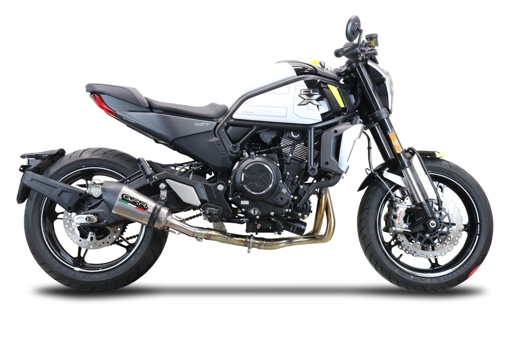 Cf Moto 700 CL-X Adv 2022-2024, Gpe Ann. titanium, Mid-Full system exhaust including removable db killer 