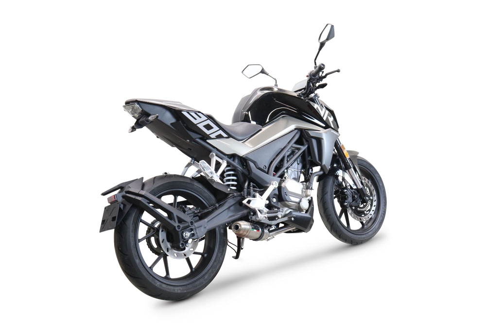 Cf Moto 300 NK 2022-2024, Deeptone Inox, Full system exhaust, including removable db killer 