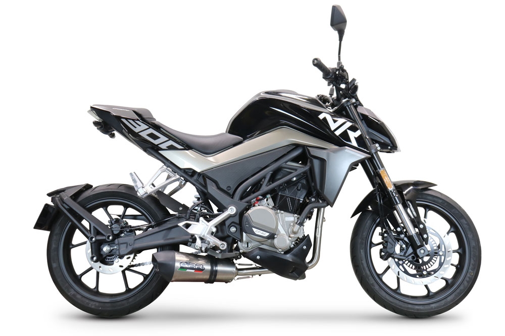 Cf Moto 300 NK 2022-2024, GP Evo4 Titanium, Full system exhaust, including removable db killer 