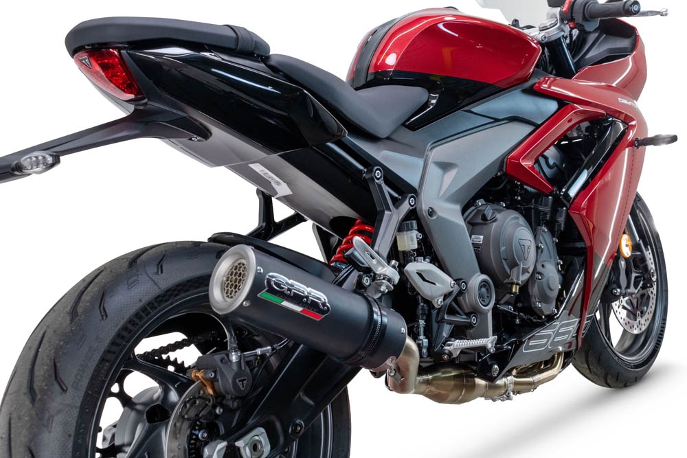 Triumph Daytona 660 2023-2025, M3 Black Titanium, Full system exhaust, including removable db killer 