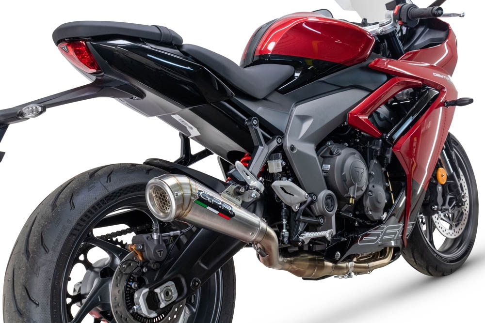 Triumph Daytona 660 2023-2025, Powercone Evo, Full system exhaust, including removable db killer 