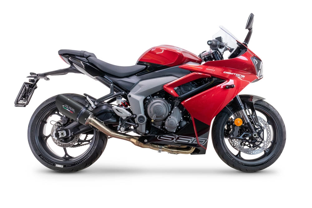 Triumph Daytona 660 2023-2025, Gpe Ann. Black titanium, Full system exhaust, including removable db killer  