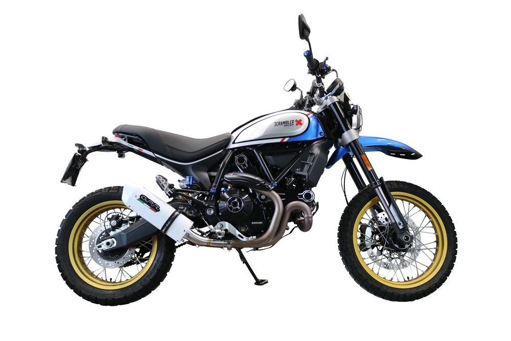 Ducati Scrambler 803 2021-2024, Albus Ceramic, Slip-on exhaust including link pipe and removable db killer 