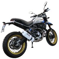 Ducati Scrambler 803 2021-2024, Albus Ceramic, Slip-on exhaust including link pipe and removable db killer 